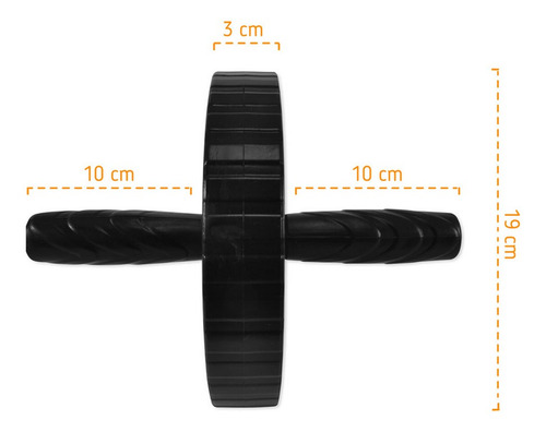 Kit Roda De Exercícios Abdominal Fitness Academia 2 Pçs