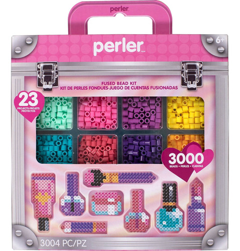 Perler Kit Manualidad Cuenta Fusibl Maquillaje Para Niño