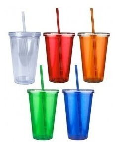 7 Vasos Acrilico Liso Para Personalizar Eventos Promocional