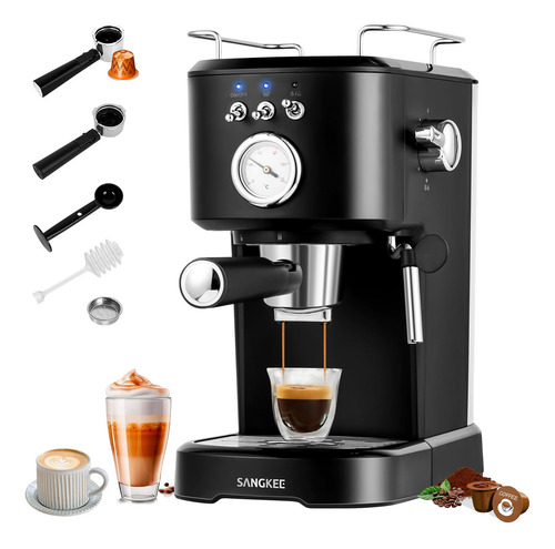 Máquina De Espresso Y Capuchino 20 Bares Con Espumador