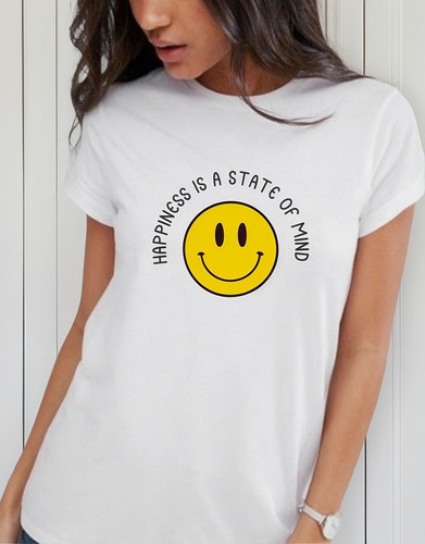 Playera Dama Juvenil Estampado Happines Is A State Of Mine