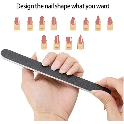 100 Limas De Uñas Para Uñas Acrílicas, Grano 100/180, Doble