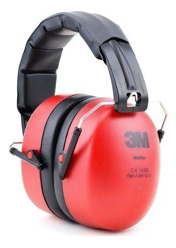 Protetor auditivo 3M 14235 vermelho/preto