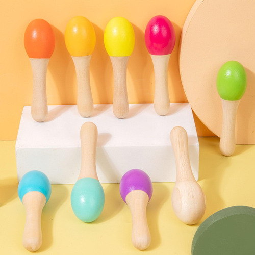 Maracas De Madera, Juguete Maracas, Instrumento Musical,