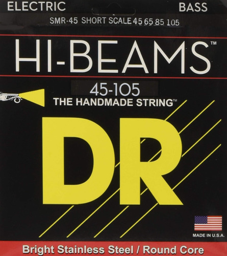 Cuerdas Dr Hi-beam Redondo Core Bass Media Corta Escala (smr