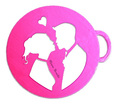 Imagen 4 de 4 de Vestido Novia Casamiento Compromiso Stencil 6 A 8 Cm Cafe