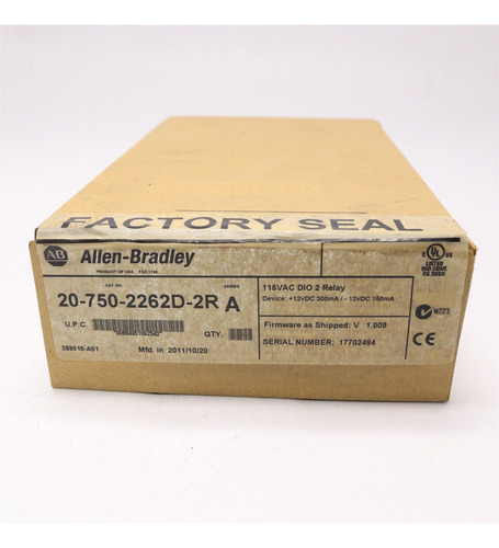 Allen Bradley Powerflex 750 115vac Dio 2 Relay Series A Cce