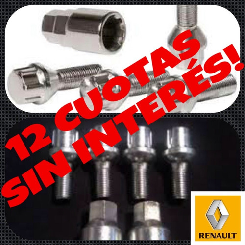 Tuercas De Seguridad Para Renault Cuotas Sin Interés! Retiralo En Microcentro, Avellaneda O Enviamos A Domicilio!