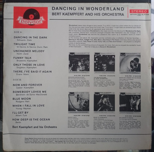 Lp Bert Kaempfert And His Orchestra Dancing In Wonderland Vi Estándar (Usado)