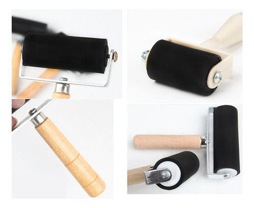 Rollo Artístico Rubber-roller Brayer Roller De 1,4 A 2,4 Pul