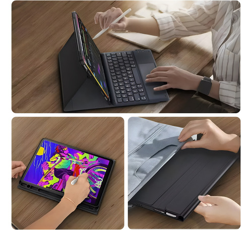 Funda Carcasa iPad Pro 11 M4 + Teclado Español Y Touchpad