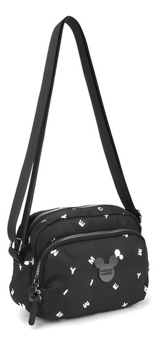 Bolsa Feminina Transversal Pequena Mickey Cor Preto