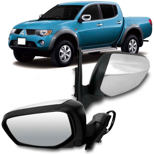 Espelho Retrovisor Pajero Dakar Triton 2007 A 2014 Fixo Crom