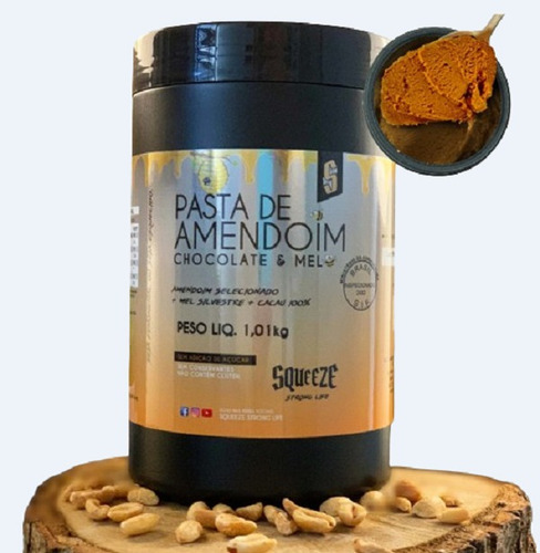 Pasta De Amendoim Chocolate E Mel 1,01kg Squeeze