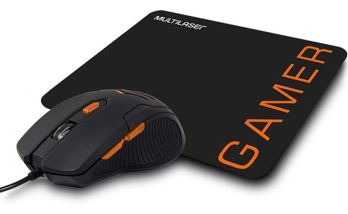 Kit Gamer Mouse E Mouse Pad Mo274 3200dpi Preto Multilaser