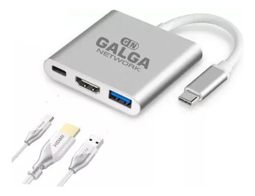 Hub adaptador multipuerto USB C a HDMI / USB 3.0 / USB C