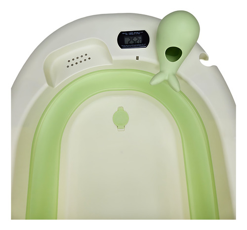 Banheira Ofurô Para Bebê 40l Resistente Dobrável - Cinza Cor Verde Lisa