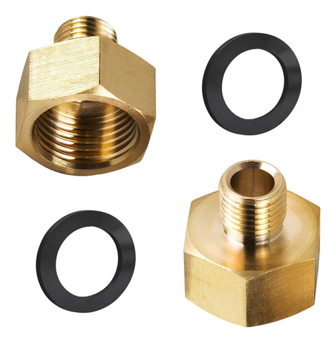 Fc Adaptador De Gas De Latón De 2 Piezas 1/2 Pulgada Hembra
