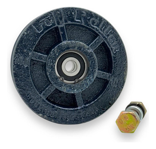 Rueda Fundición Reforzada C/2 Ruleman 100mm Portón Corredizo