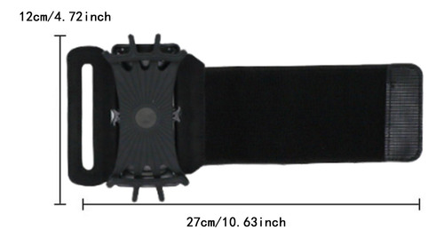 Brazalete De Teléfono Universal Estable Negro 27x12cm