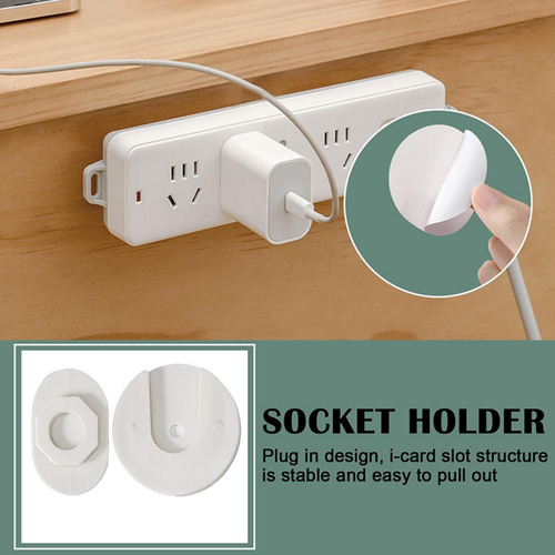 Cable Fijador, Tira De Enchufe Para Montaje En Pared, Soport