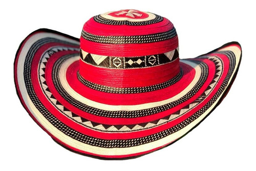 Sombrero Rojo 23 Fibras Fino Exclusivo Artesanal