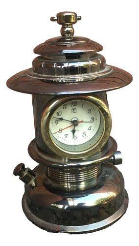 Reloj Gris De Plástico Con Forma De Farol Antiguo
