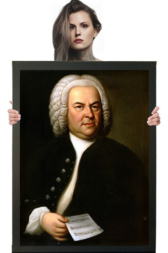 Quadro Grandes Compositores Johann Sebastian Bach A1 84x60