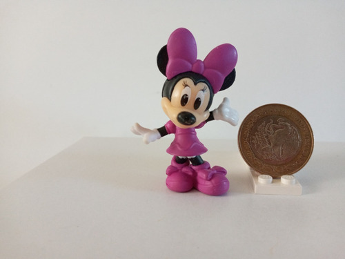 Figura Disney Minnie Mouse Vestido Y Moño Lila