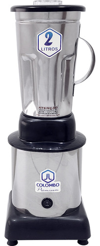 Liquidificador Jl Colombo Alta Rotação 2 Litros Inox Ind 110v