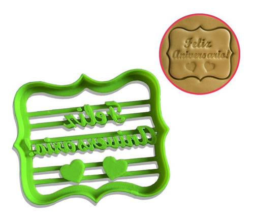 Feliz Aniversario! Cortante Galletas Cookies Cartel Novios