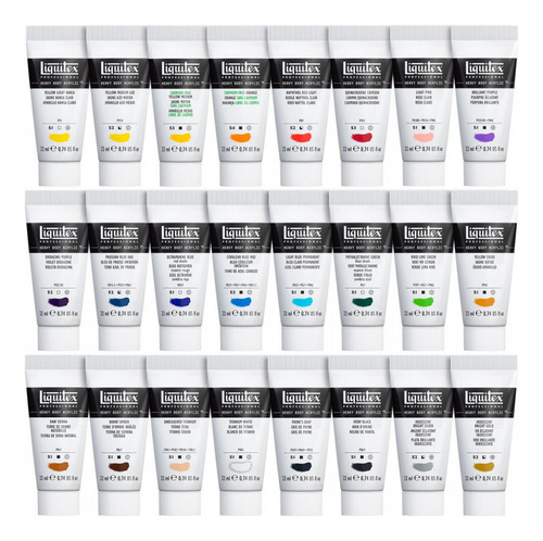 Estojo Tintas Acrílica Liquitex 22ml Heavy Body C/24 Cores