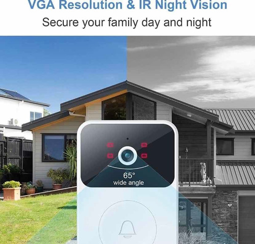 Imagen 5 de 6 de Timbre Cámara Wifi Seguridad Video Portero Inalámbrico X9