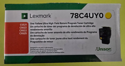Pack Kit 4 Toner Lexmark Negro, Amarillo, Cian Y Magenta