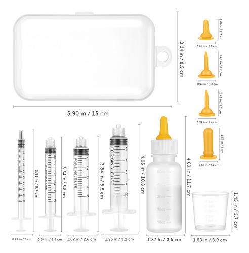 Set De Kit De Alimentación Para Gatos Tipo Jeringa