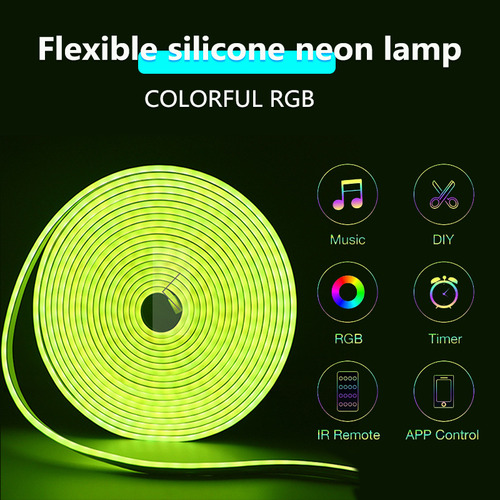 Luz De Neón Led De Silicona Rgb Usb Resistente Al Agua