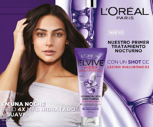 Crema Noche Para Cabello L'oreal Elvive Hidra Hialurónico