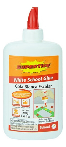 Pega Blanca Escolar Grande Oficina Manualidad Utiles 250gr