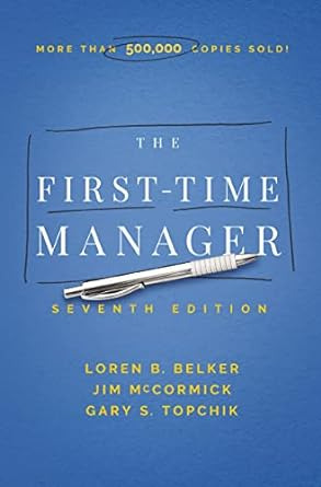 The First-time Manager (first-time Manager Series)