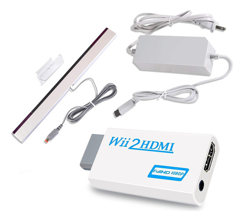 Xahpower Kit De Accesorios 3 En 1 Para Wii, Adaptador De Fue