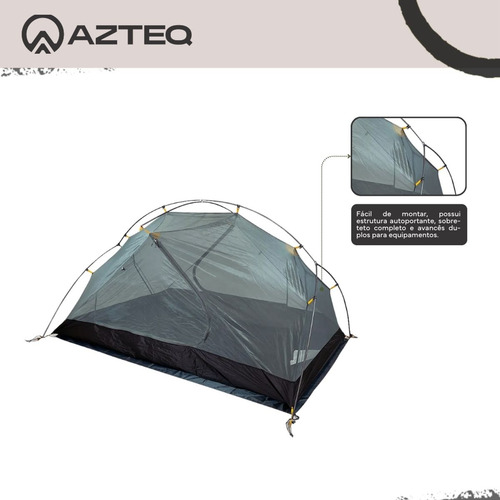 Barraca Camping Viento 2p Azteq Coluna D'agua De 6000mm