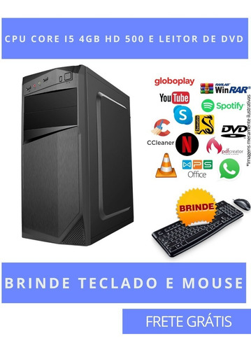 Imagem 1 de 2 de Computador Desktop Cpu Pc I5 4gb Hd 500 Windows 10 Pró Star