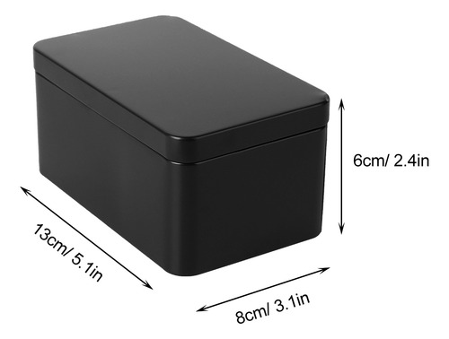 Caja Rectangular De Hojalata, Miniportátil, Para Guardar Hoj
