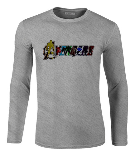 Camiseta Manga Larga Avengers Age Of Ultron Hombre Ikl