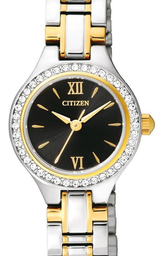 Reloj Dama Citizen Ej6094-52e Con Cristales Regalo Para Mamá