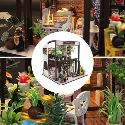 Pequeña Casa De Muñecas Para Hacer Tú Mismo, Cafetería De Ma