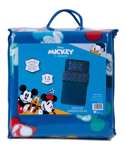 Juego De Sábanas Polar Mickey Disney 1,5 Plaza 