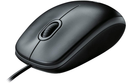 Mouse Con Cable Usb Logitech B100 Para Mano Der O Izq Negro