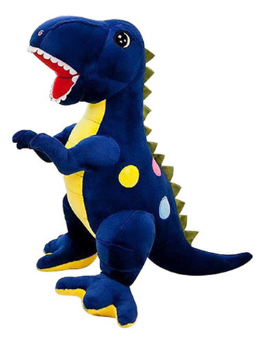 Dinosaurio De Peluche Azul 40cm Hipoalergénico Luz Para Niños