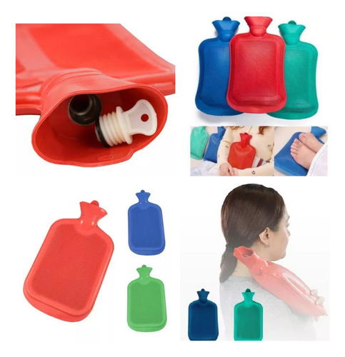 Compresa Bolsa Agua Caliente O Frio Térmico Portátil 1 Litro Rojo